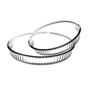 Pasabahce Borcam - Ronde ovenschaal - Set van 2 - Glas