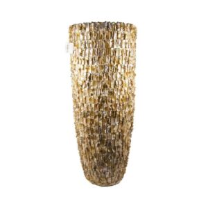 Muschelvase - Raue Muscheln - Braun/Weiß - 120cm