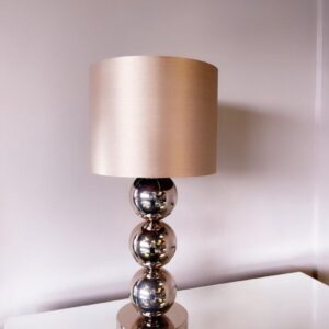 Tafellamp - Sepia - Satijnen Lampenkamp (3 bollen)