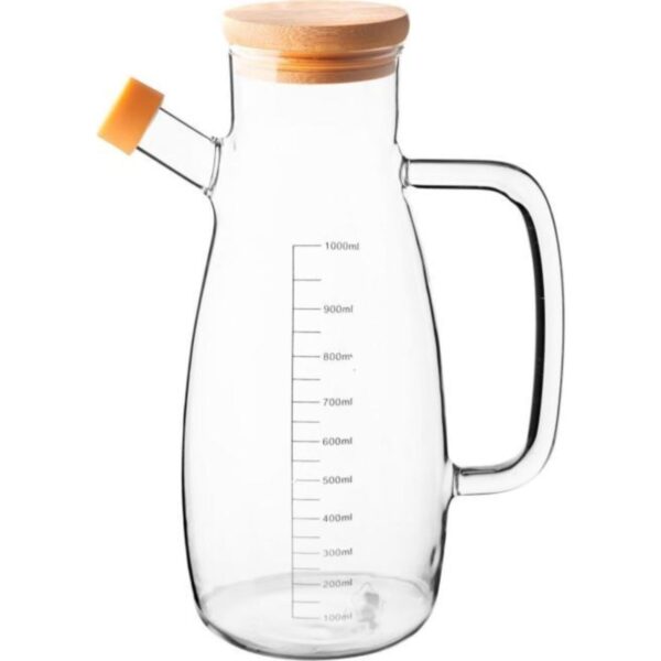 Arow Sania - Öl-/Essigflasche - 1000ml - Bambusdeckel - Glas - Afbeelding 2