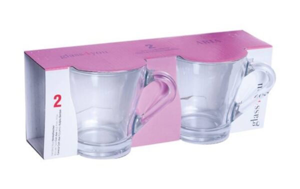 Glass4You - Aria -Thee/Koffie Glazen Bekers - Set van 2