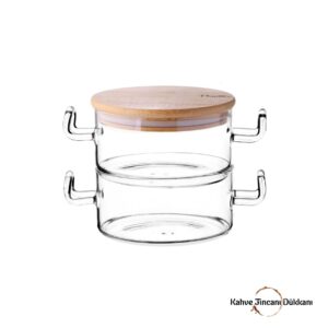 Perotti Lucas - Cam 2 Katli Sunum Tencere/2-teilige Servierpfanne - Glas