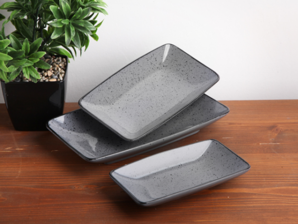 Gönul Kollektion - Kayik Tabagi - 3er Set - Anthrazit