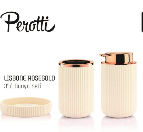 Perotti Lisbon - 3-teiliges Badezimmer Set - Rosegold