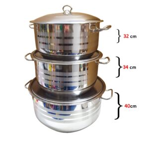 Royal Song Nobel - 6-delig Pannenset - Zilver