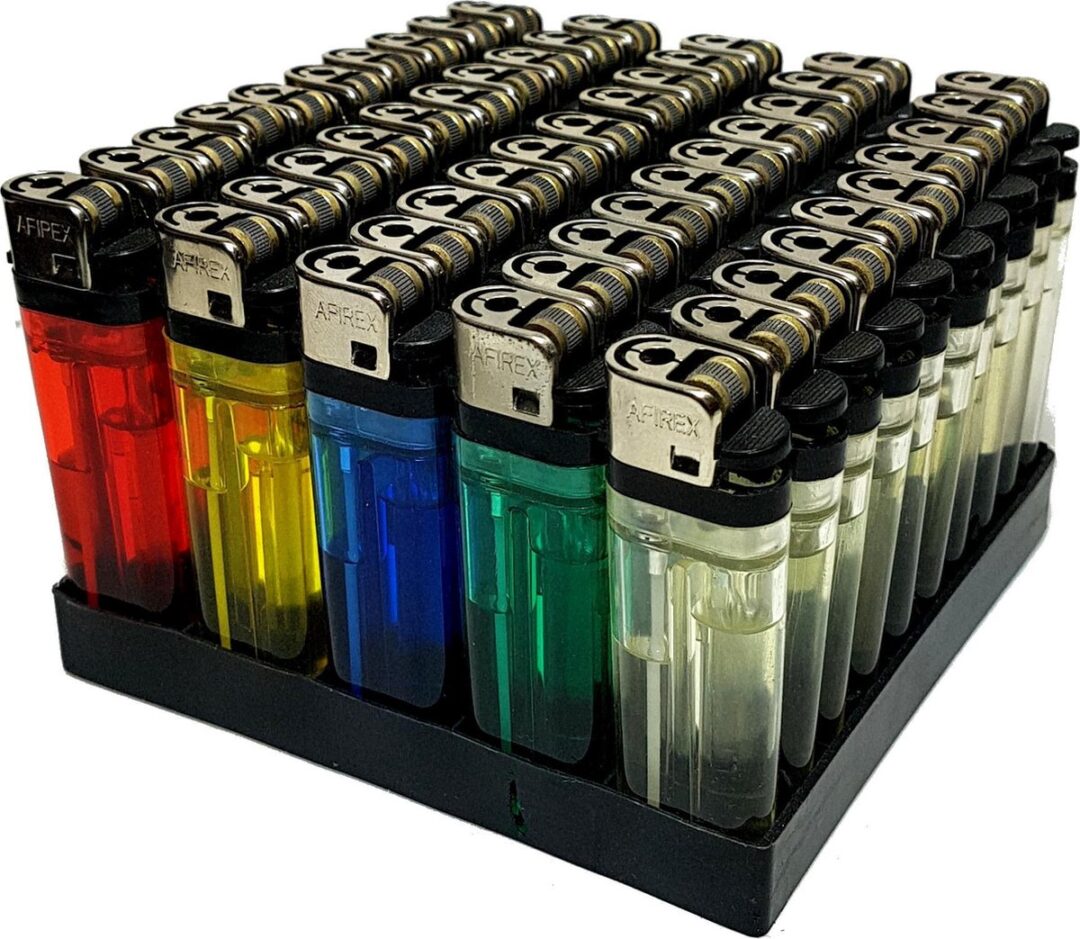 50 Stuks Wegwerp Aanstekers - 5 Kleuren - Unilite Merk