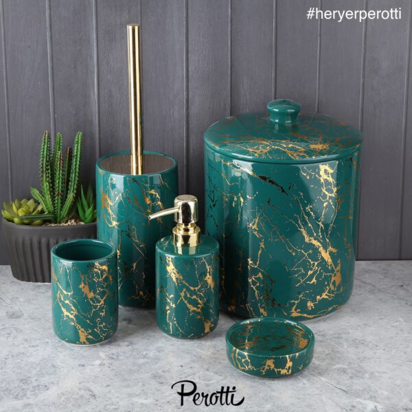 Perotti Prego - Porselen Banyo Takimi - Set van 5 - Groen