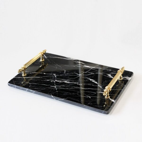 Homestar - Mermer Tepsi - Siyah/Gold - 20x30cm - Afbeelding 2