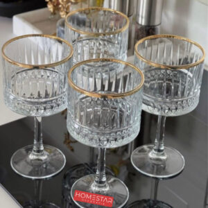 Pasabahce Elysia - Cam Bardak/Sunumluk - 500cc - Golden Touch - Set van 4