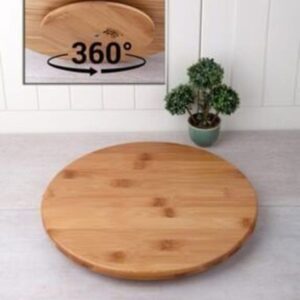 Homestar Balsa - Donner Standli Bambu Sunum Tahtasi - Spinning Bamboo Stand - 36cm