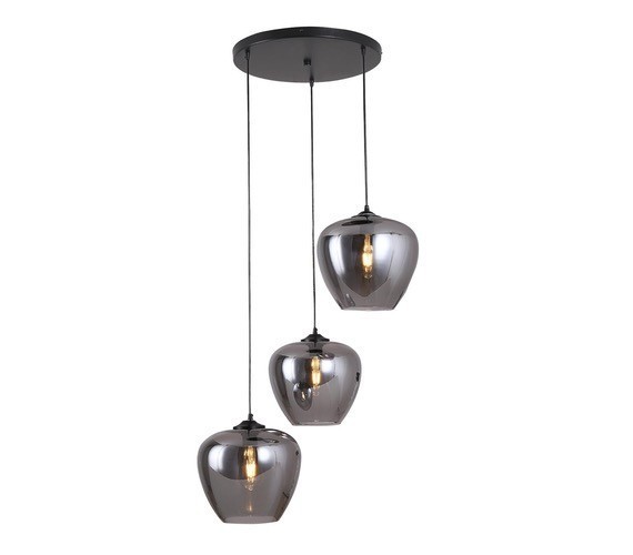 Homestar Hanglamp – 3 Bollen - Smoke Apple Glas Bulbs