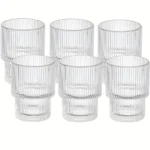 Homestar - Ripple Glazen Bekers - Cam Bardak Takimi - Set van 6 - Afbeelding 2