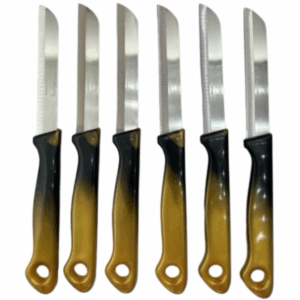 Solingen Fruitmessen - Kartelmessen - Meyve Bicagi - New Model - Set van 6 - Zwart goud