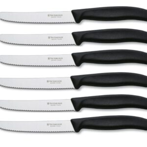 Victorinox - Tafelmes - Kartelmes - Set van 6 - Zwart