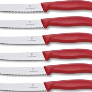 Victorinox – Tafelmessen – Kartelmessen – Set van 6 – Rood