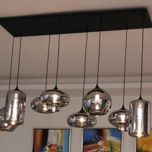 Homestar Hanglamp - 7 bollen mix - Glas - Smoke