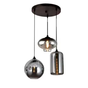 Homestar Hanglamp - 3 bollen mix - Glas - Smoke