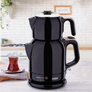 Korkmaz Çaytema - Deluxe Elektrikli Çaydanlık - Siyah/Rosegold -1.7 lt