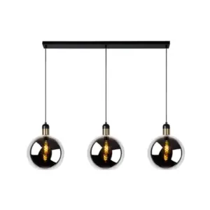 Homestar Hanglamp - 3 bollen - Glas - Smoke - Goud