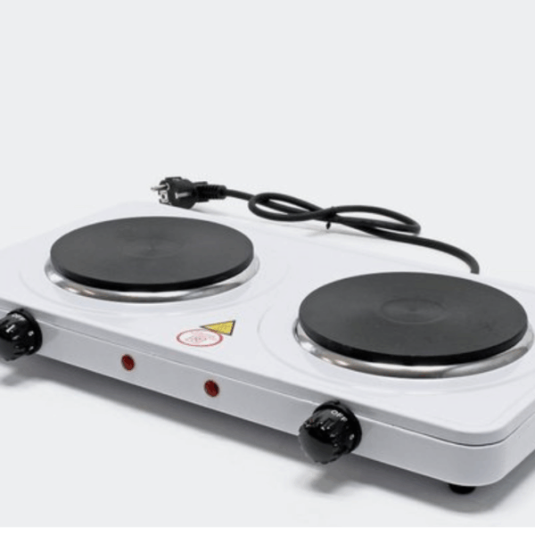 Homestar - Electrische Kookplaat - Wit - Dubbel - 2500watt