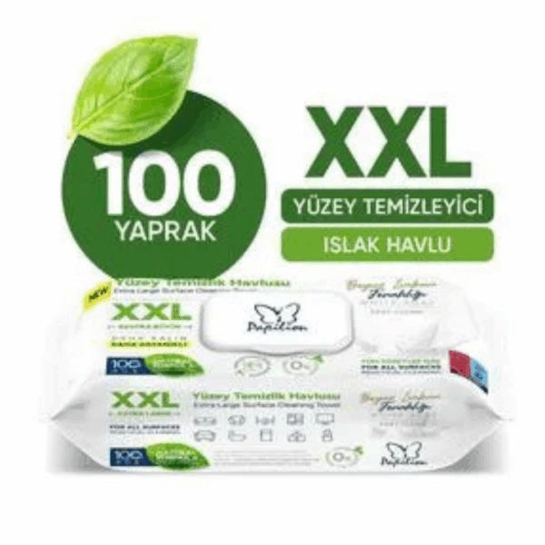 Papilion - Islak mendil - Beyaz Sabun - 100 adet - XXL