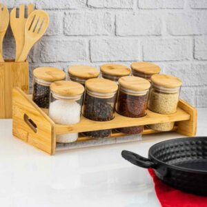 Bavary - Bamboe Kruidenrek - 9-delig set - Glas