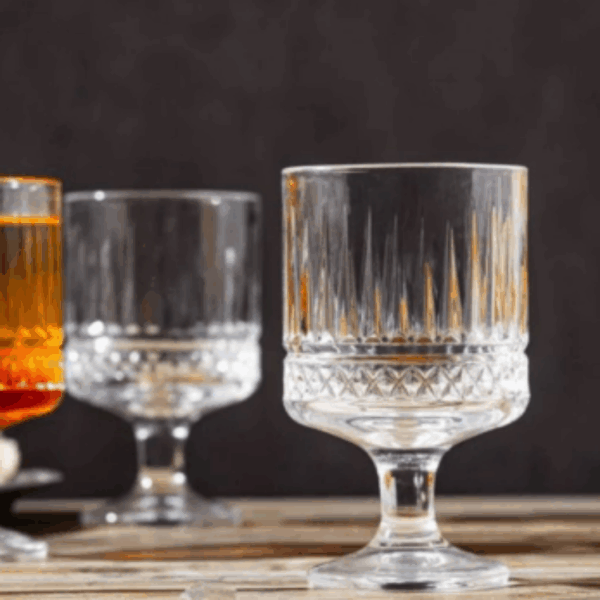 Bavary Elisa Glazen op Voet – Set van 6 - 200ml -Luxe Ayakli Bekers – Stijlvolle  Dessert – Kristalhelder Design