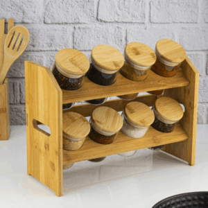 Bavary - Bamboe Kruidenrek + 9-delig set - Glas