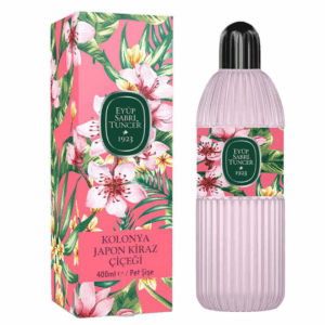 Eyüp Sabri Tuncer Kolonya Japon Kiraz Çiçeği – 400 ml – Eau de Cologne met Kersenbloesemgeur – Fris & Bloemig – Pet Fles