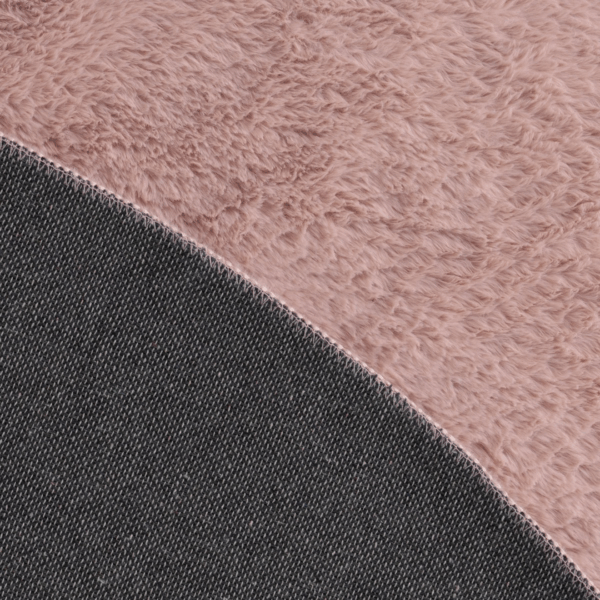 Rond Hoogpolig Vloerkleed Ø 80 cm – Fluffy & Zacht Tapijt – Modern Pluche Rond Kleed voor Woonkamer of Kinderkamer – Roze - Afbeelding 3