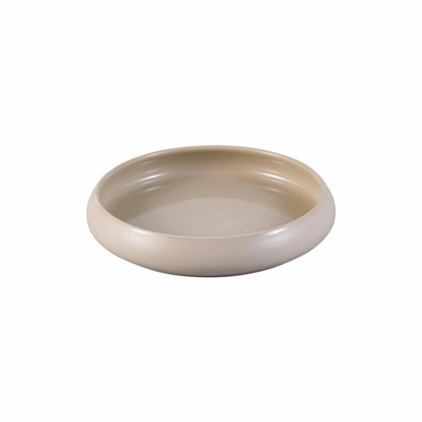 Chubby 3 Diepe Borden Taupe – Ø20 cm – Set van 3 Keramische Soep- en Pastaborden – Modern Organisch Design