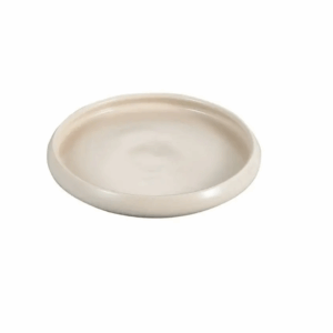 Chubby 2 Dinnerborden Taupe – Set van 2 Keramische Borden Ø27 cm – Organisch Modern Design