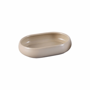 Chubby 3 Serveerschalen Taupe – Set van 3 Ovale Schalen 17x13 cm – Moderne Tapasschalen van Keramiek – Stijlvol