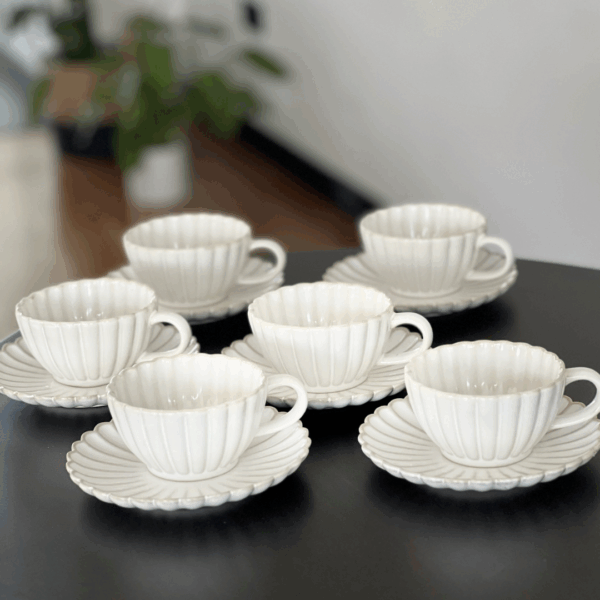Bloomy Koffie & Theekopjes Set – 12-delig