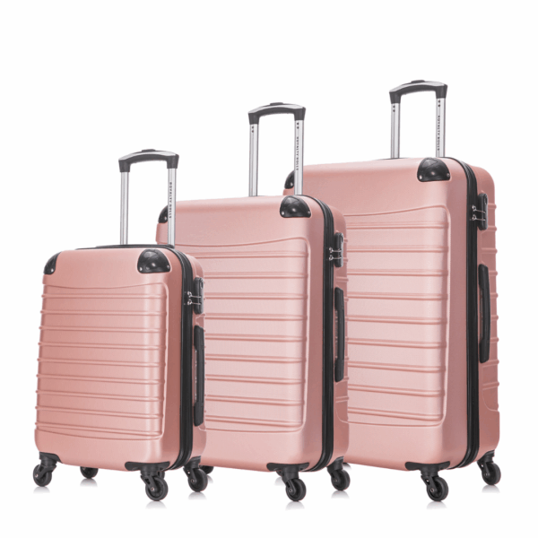 Sydney Kofferset Rose Gold – 3-Delig | ABS Harde Koffers